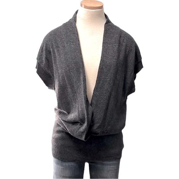 Banana Republic Wrap-Front Sweater, Black, Medium - Picture 1 of 10